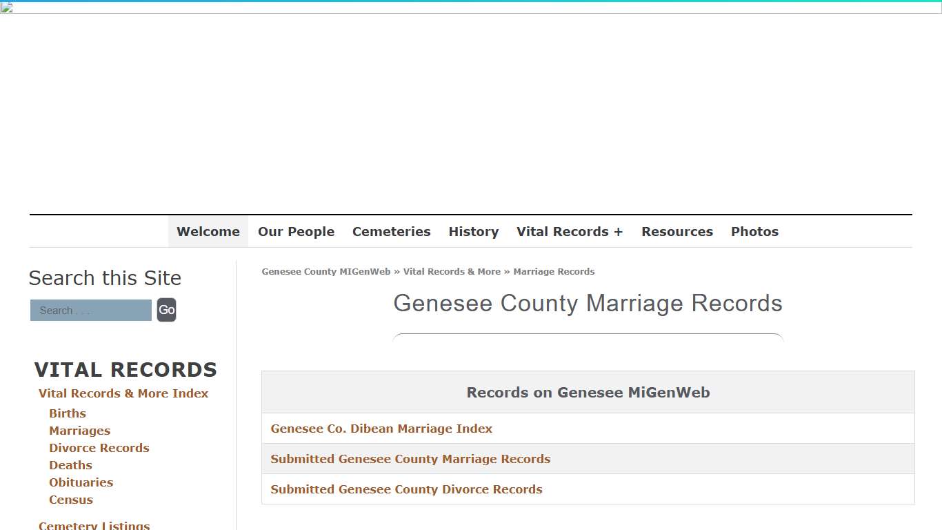 Marriage Records – Genesee County MIGenWeb